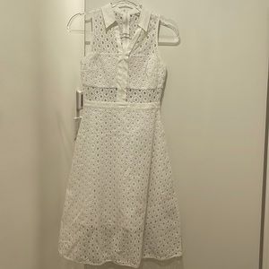Guess Eyelet lace collared dress